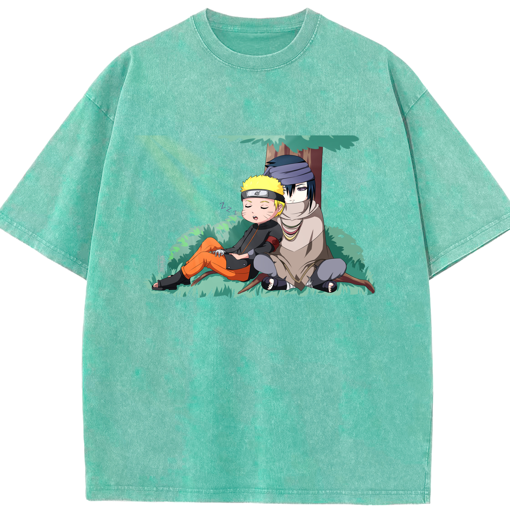 （画像用） NARUTO -ナルト- うずまき ナルト Uzumaki Naruto 綿100% ヴィンテージ風 半袖Tシャツ（フロントプリント）